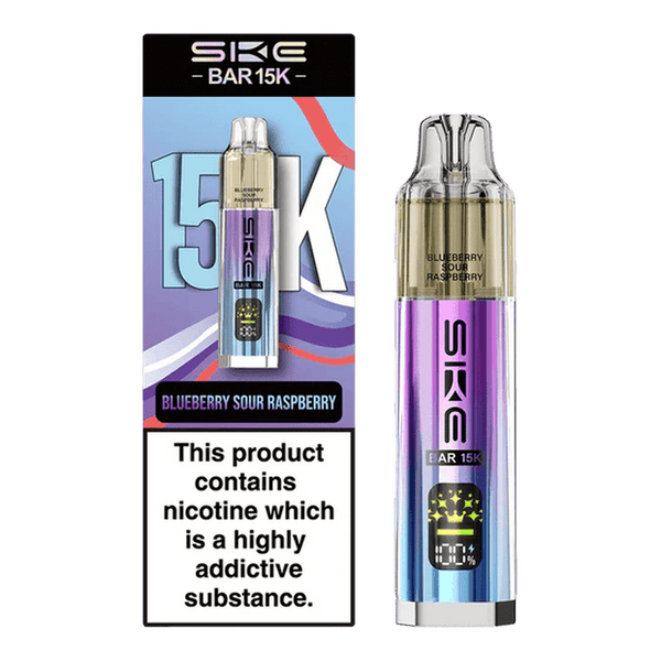 Ske Bar 15k Prefilled Pod Vape Kit Box of 5, Blueberry Sour Raspberry Flavour