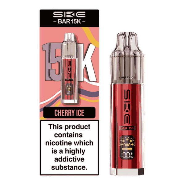 Ske Bar 15k Prefilled Pod Vape Kit Box of 5, Cherry Ice Flavour