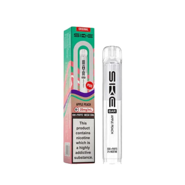 SKE Bar 600 Prefilled Pod box of 10 available in Apple Peach flavour