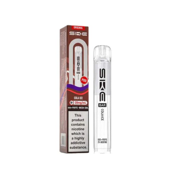 SKE Bar 600 Prefilled Pod box of 10 available in Cola Ice flavour