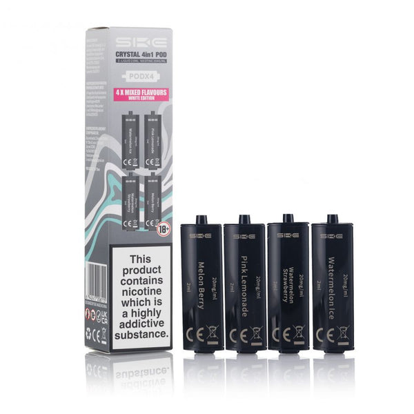 Ske Crystal 4In1 Prefilled Vape Pods, White Edition Flavour