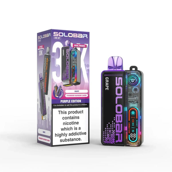 Image of Solo Bar Boost 30K Prefilled Vape Kit Box of 5, Flavour Comes in Purple Edition