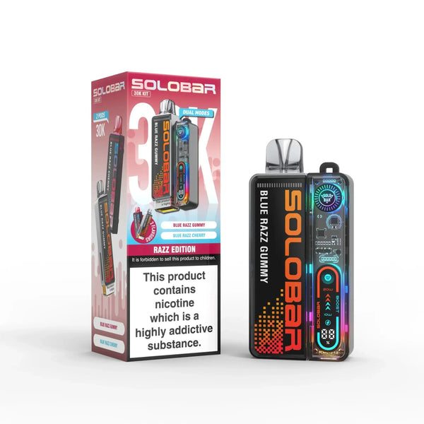 Image of Solo Bar Boost 30K Prefilled Vape Kit Box of 5, Flavour Comes in Razz Edition