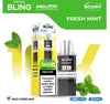 The Bling 10K Pro Max Replacement Prefilled Pods - Box of 5 Available In fresh Mint Flavour