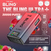 The Bling Ultra Plus 30k Prefilled Vape Pod Kit Box of 5 available in Blueberry Strawberry Blackberry Blueberry Cherry Cranberry