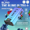 The Bling Ultra Plus 30k Prefilled Vape Pod Kit Box of 5 available in Blueberry Raspberry