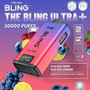 The Bling Ultra Plus 30k Prefilled Vape Pod Kit Box of 5, Blue Razz, Cherry Blue, Razz Lemonade Flavour