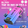 The Bling Ultra Plus 30k Prefilled Vape Pod Kit Box of 5 available in Blue Razz Gummy Bear