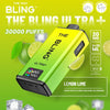The Bling Ultra Plus 30k Prefilled Vape Pod Kit Box of 5 available in Lemon Lime Flavour