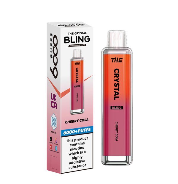 The Crystal Bling 6000 Prefilled Pod Vape - Box of 10 Cherry Cola ( £34.99 )