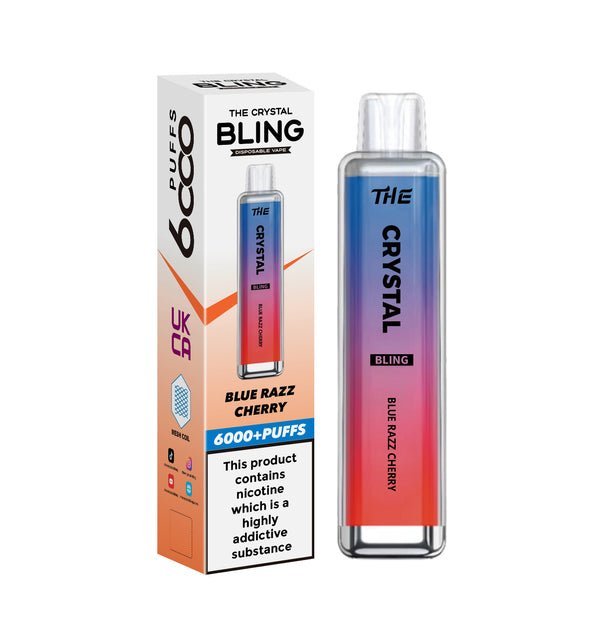 The Crystal Bling 6000 Prefilled Pod Vape - Box of 10 Cherry Peach Lemonade ( £19.99 )