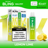 The Crystal Bling Max 10K Prefilled Pod Kit - Box of 5 Available In Lemon & LIme Flavour