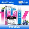 The Crystal Bling Max 10K Prefilled Pod Kit - Box of 5 Available In MR Blue Flavour