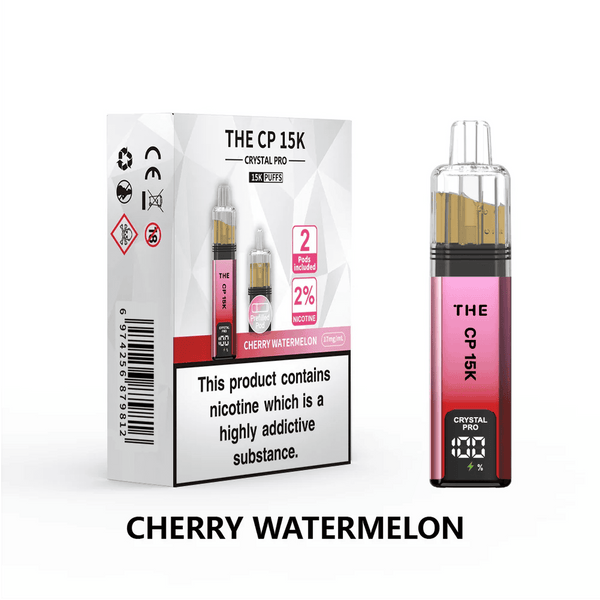 The Crystal Pro CP 15k Prefilled Vape Kit Box of 5, Cherry Watermelon Flavour