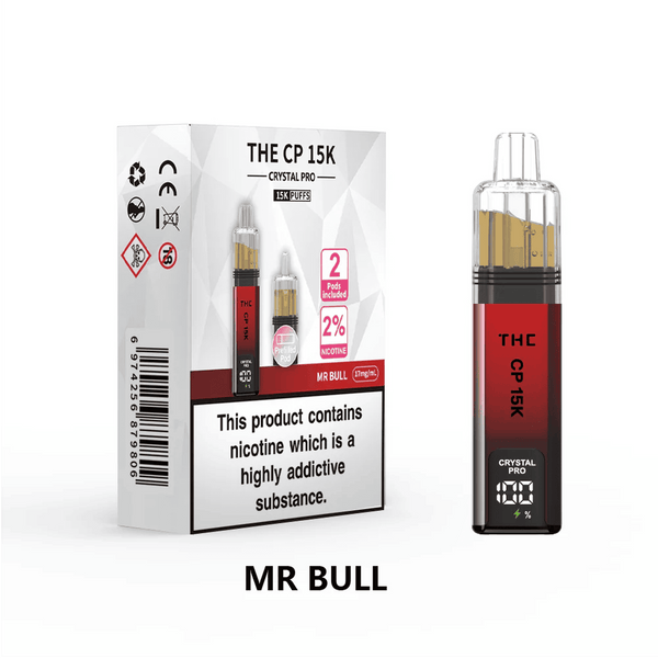 The Crystal Pro CP 15k Prefilled Vape Kit Box of 5, Mr Bull Flavour