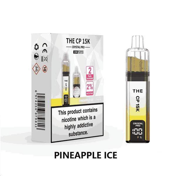 The Crystal Pro CP 15k Prefilled Vape Kit Box of 5, Pineapple Ice Flavour