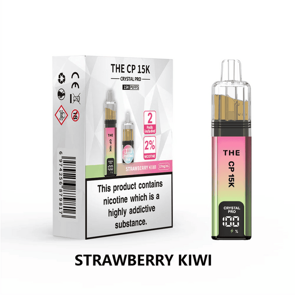 The Crystal Pro CP 15k Prefilled Vape Kit Box of 5, Strawberry Kiwi Flavour