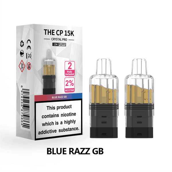The Crystal Pro CP 15k Replacement Pods Box of 5 - with Blue Razz GB flavour Wholesale Price !