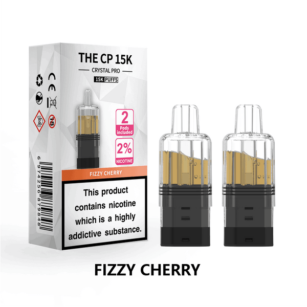 The Crystal Pro CP 15k Replacement Pods Box of 5 - with Fizzy Cherry flavour Wholesale Price !