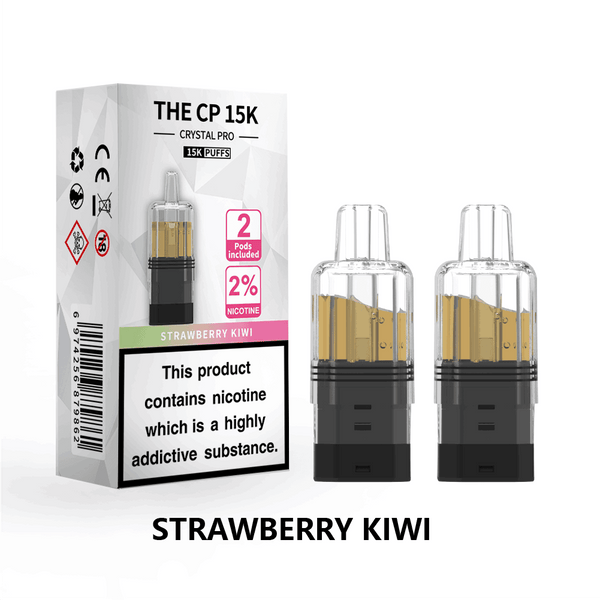 The Crystal Pro CP 15k Replacement Pods Box of 5 - with Strawberry Kiwi flavour Wholesale Price !