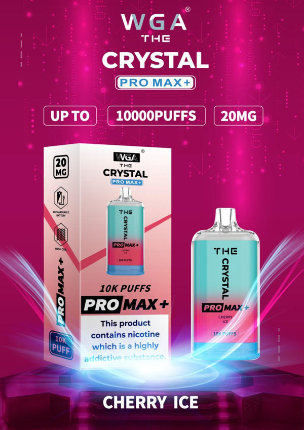 The WGA Crystal Pro Max 10000 - Box of 10 - Flavour