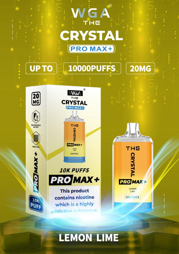 The WGA Crystal Pro Max 10000 - Box of 10 - Flavour