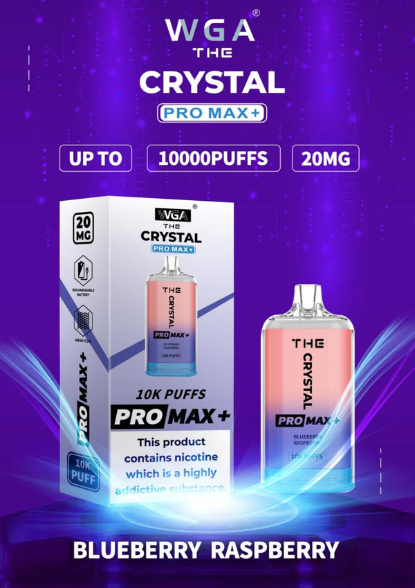 The WGA Crystal Pro Max 10000 - Box of 10 - Flavour