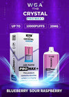 The WGA Crystal Pro Max 10000 - Box of 10 - with Blueberry Sour Raspberry Flavour