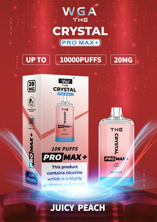 The WGA Crystal Pro Max 10000 - Box of 10 - Flavour