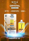 The WGA Crystal Pro Max 10000 - Box of 10 -with Pineapple Ice Flavour