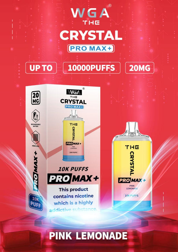 The WGA Crystal Pro Max 10000 - Box of 10 - Flavour