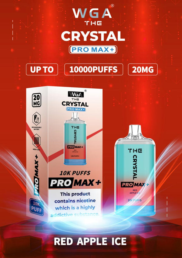 The WGA Crystal Pro Max 10000 - Box of 10 - Flavour