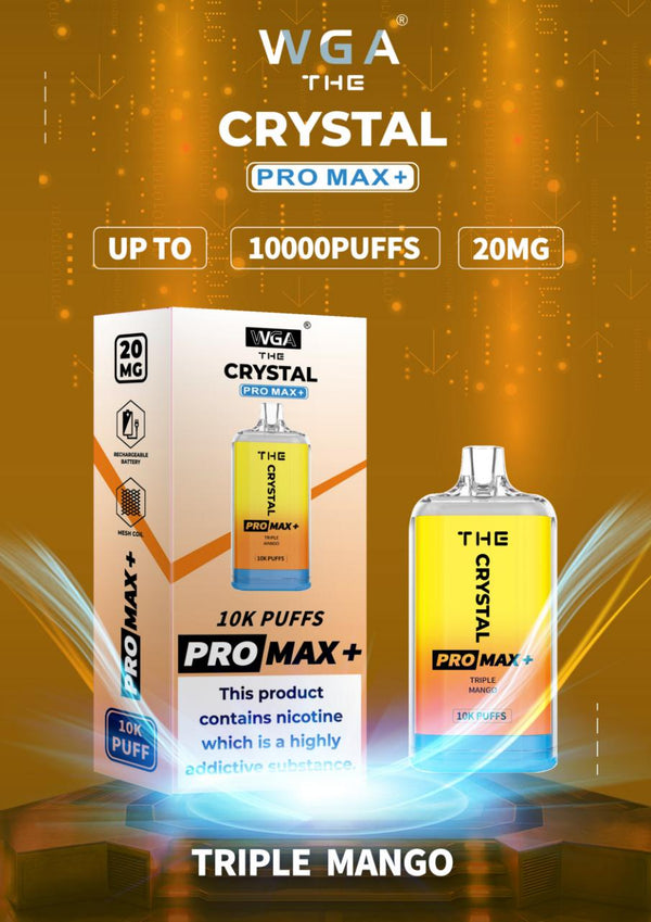 The WGA Crystal Pro Max 10000 - Box of 10 - Flavour