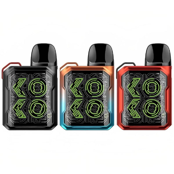 Uwell Caliburn Gk2 Pod Kit Vape, Matte Black, Ocean Flame, Ribon Red Color