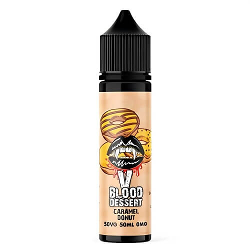 V Blood Shortfill 50ml E Liquid Vape Juice, Caramel Donut Flavour