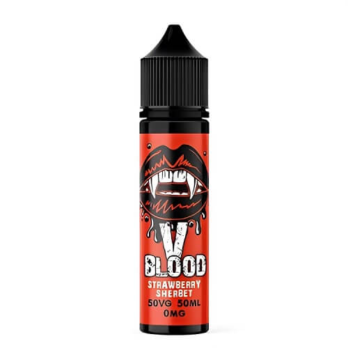 V Blood Shortfill 50ml E Liquid Vape Juice, Strawberry Sherbet Flavour