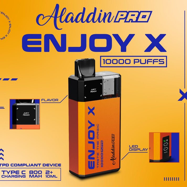 Aladdin Pro Enjoy X 10k Puff Disposable Vape Kit - Box of 5 Aladdin Pro Enjoy X 10k Puff Disposable Vape Kit - Box of 5