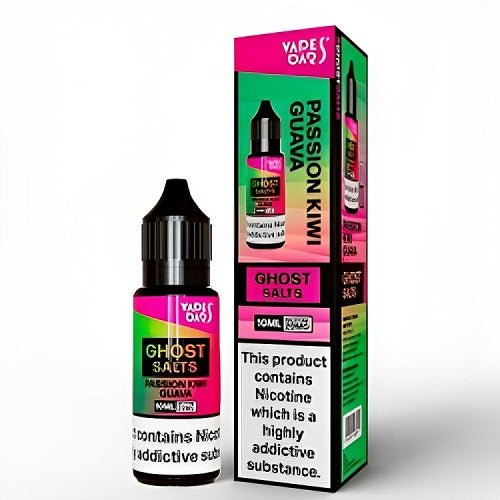 Vapes Bar Ghost Salts Nic Salt 10ml Pack of 10 Available In Passion Kiwi Guava Flavour