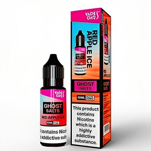 Vapes Bar Ghost Salts Nic Salt 10ml Pack of 10 Available In Red Apple Ice Flavour