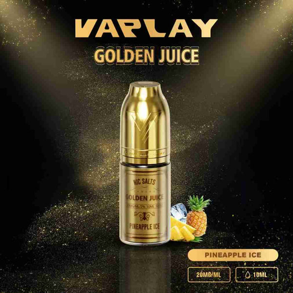 VAPLAY Golden Juice Nic Salt - 10mg&20mg - 10 Pack - with Pineapple Ice flavour Wholesale Price !