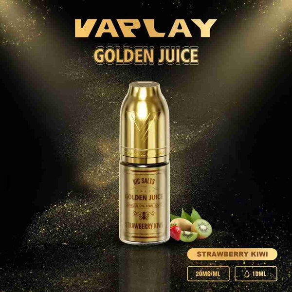 VAPLAY Golden Juice Nic Salt - 10mg&20mg - 10 Pack - with Strawberry kiwi flavour Wholesale Price !
