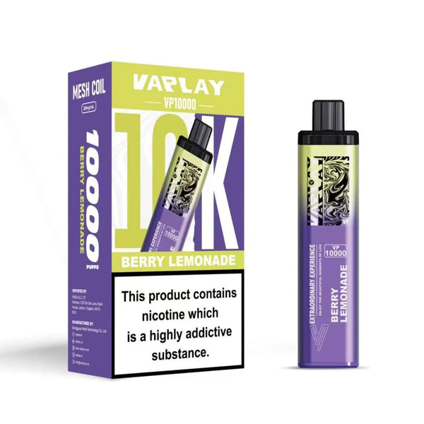 Vaplay VP10000 Prefilled Pod Vape Kit Box of 5 - Berry Lemonade