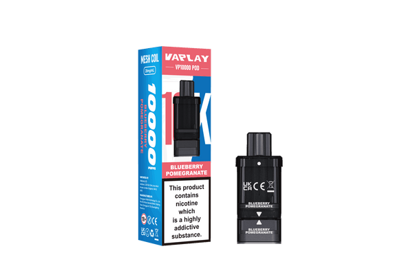VAPLAY VP10000 Prefilled Pods Pack of 5 - with Blueberry Pomegranate flavour Wholesale Price !