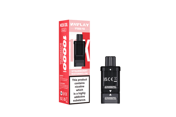 VAPLAY VP10000 Prefilled Pods Pack of 5 - with Strawberry Watermelon flavour Wholesale Price !