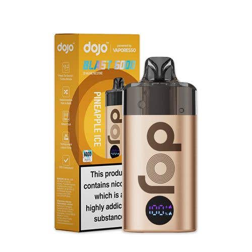 Vaporesso Dojo Blast 6000 Vape Kit Box of 5 - Gold - Pineapple Ice - vapeukwholesale