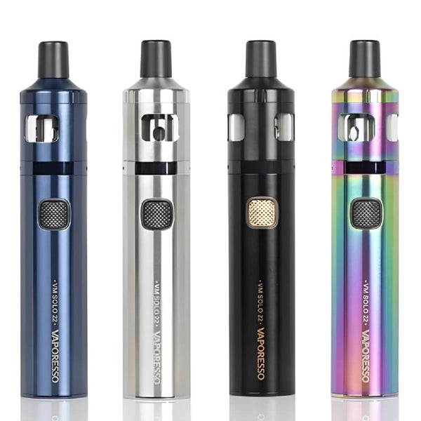 Vaporesso VM SOLO 22 Pen Vape Kit, Blue, Silver, Back,