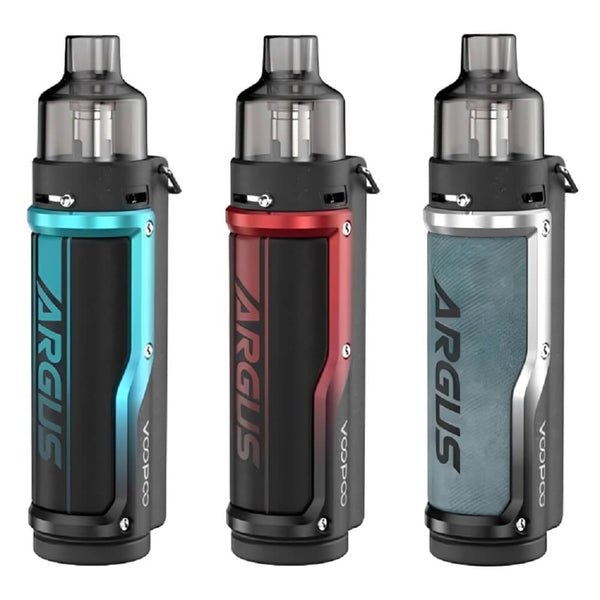 Voopoo Argus Pro Pod Kit, Litchi Leather Blue, Litchi Leather Red, Denim Silver Color