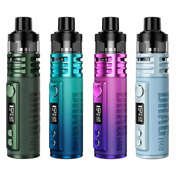 VooPoo Drag H40 Vape Kit, Green, Sy Blue, Modern Red, Blue Color