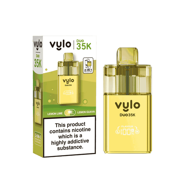 Vylo Duo 35k Prefilled 2 in 1 Pod Vape Box of 5 - Lemon Lime & Lemon Guava Flavour