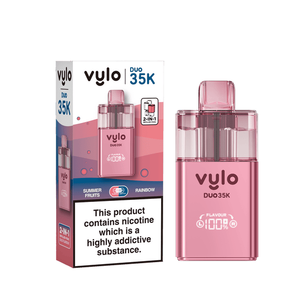 Vylo Duo 35k Prefilled 2 in 1 Pod Vape Box of 5 - Available In Summer Fruits & Rainbow